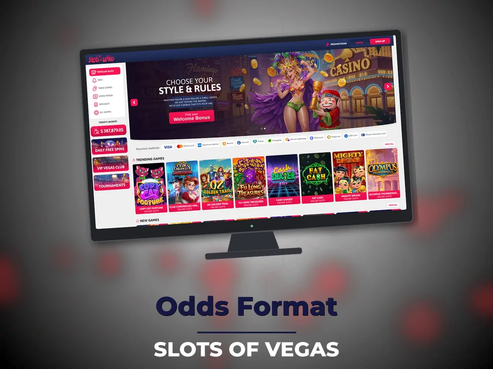 Slots of Vegas - Odds Format