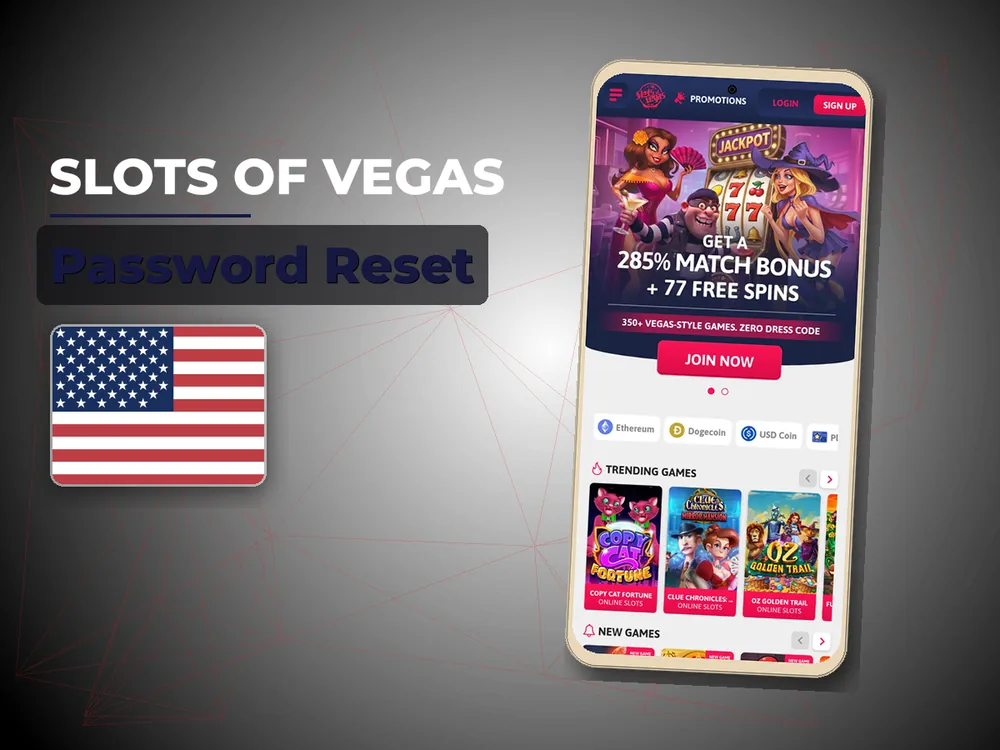 Slots of Vegas - Password Reset